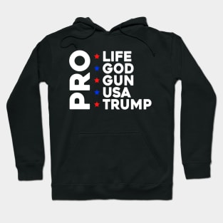 Pro Life God Gun Usa Trump 2023 Hoodie